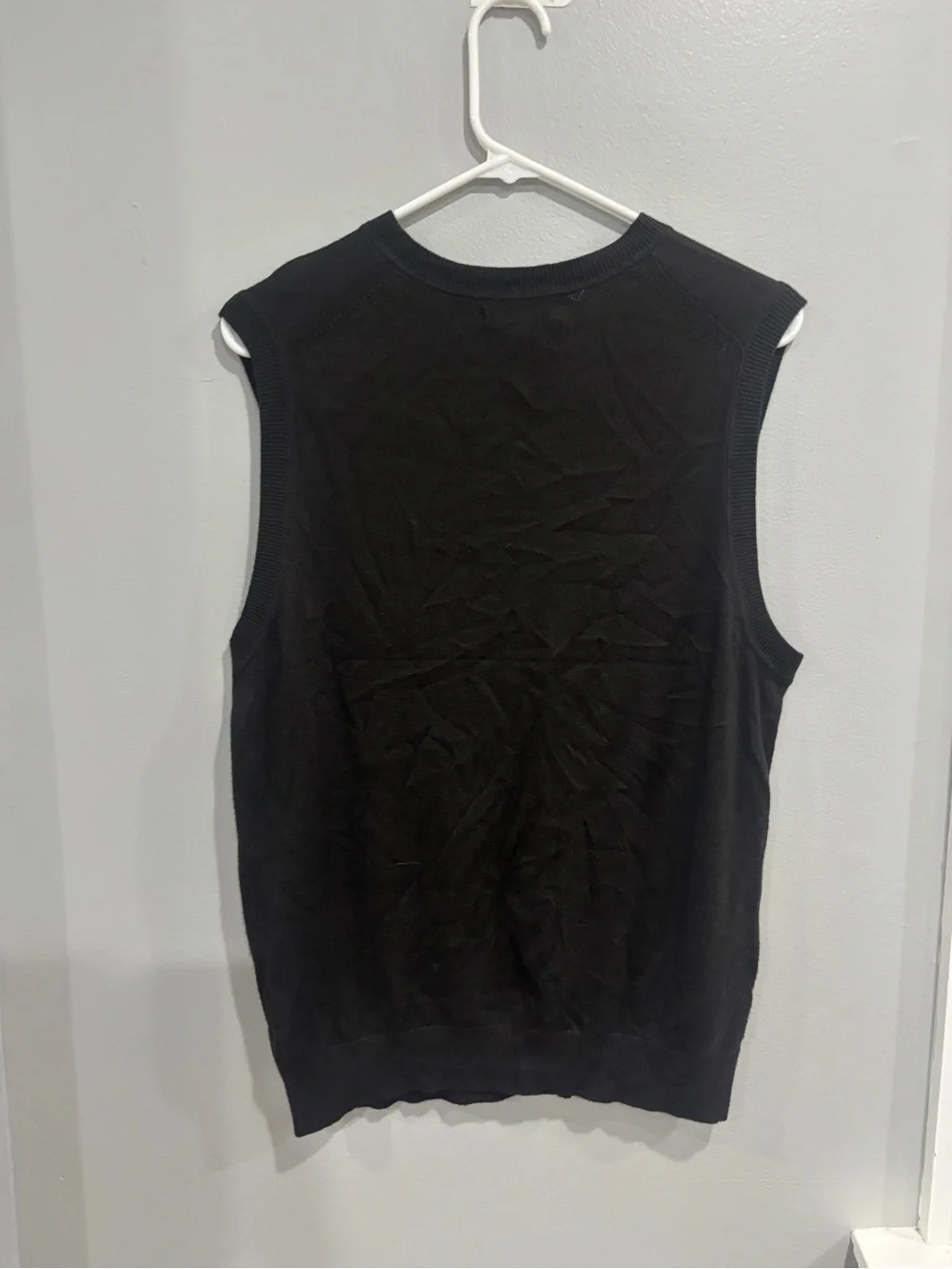 Banana Republic Black Silk Cashmere V-neck Knit Pullover Vest - Mens - M